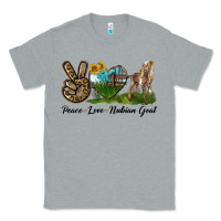 Heather Grey Peace Love Nubian Goat Classic Tee - LillyAllenDesigns