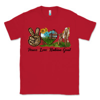 Red Peace Love Nubian Goat Classic Tee - LillyAllenDesigns