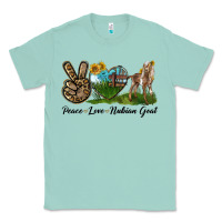 Seafoam Peace Love Nubian Goat Classic Tee - LillyAllenDesigns