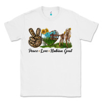White Peace Love Nubian Goat Classic Tee - LillyAllenDesigns