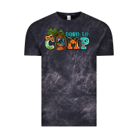 Cloud Black born to camp with guitar Vintage Tee - AdoDesignShop