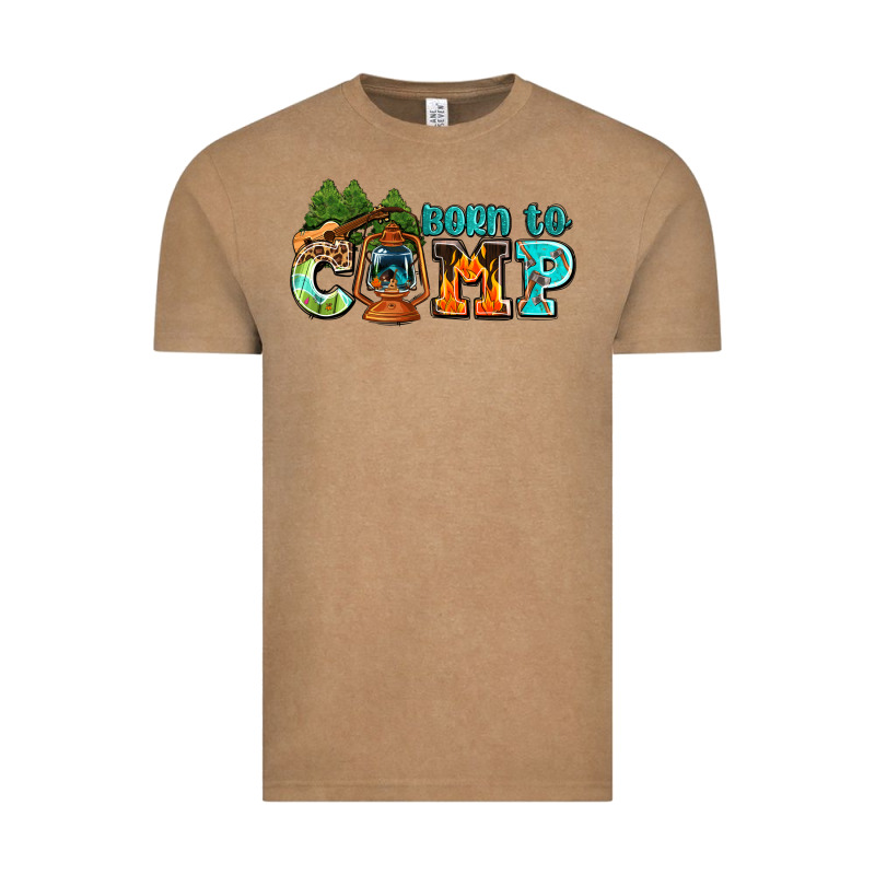 Born To Camp With Guitar Vintage Tee by AdoDesignShop | Teevron