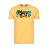 Vintage Mustard born to camp with guitar Vintage Tee - AdoDesignShop