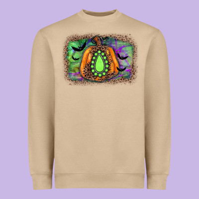 Halloween Gemstone Background Heavyweight Sweatshirt Designed By Jahusdesignshop