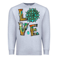 Heather Grey love with gemstone Premium Sweatshirt - Artiststas