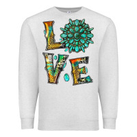 Oatmeal Heather love with gemstone Premium Sweatshirt - Artiststas