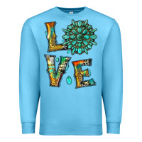 Ocean Blue love with gemstone Premium Sweatshirt - Artiststas