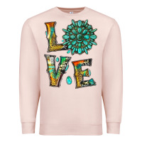 Pale Pink love with gemstone Premium Sweatshirt - Artiststas