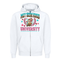 White motherhood university with coffee Zipper Hoodie - NancyCooperArtShop