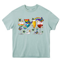Arona pride lgbtq wine cups and glasses Heavy Core Tee - texasbilliewilder