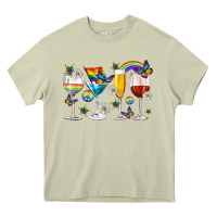 Mossy pride lgbtq wine cups and glasses Heavy Core Tee - texasbilliewilder