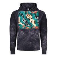 Cloud Black turquoise glitter cowhide Vintage Hoodie - JahusDesignShop