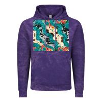 Cloud Purple turquoise glitter cowhide Vintage Hoodie - JahusDesignShop