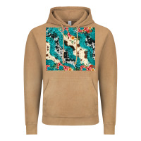 Turquoise Glitter Cowhide Vintage Hoodie | Teevron