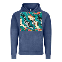 Vintage Denim turquoise glitter cowhide Vintage Hoodie - JahusDesignShop