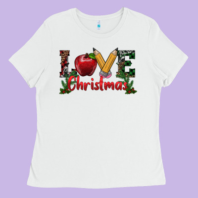 Ladies Tee Western Christmas Love