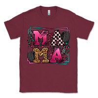 Burgundy Racing leopard frame mama Mother's Day Classic Tee - LillyAllenDesigns