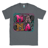 Charcoal Heather Racing leopard frame mama Mother's Day Classic Tee - LillyAllenDesigns