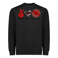 Black peace love back to red Heavyweight Sweatshirt - Artiststas