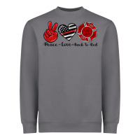 Storm peace love back to red Heavyweight Sweatshirt - Artiststas