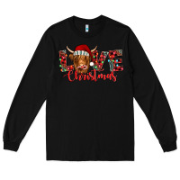 Black love christmas highland cow and turquoise gemstone Long Sleeve Tee - Jasminsmagicworld