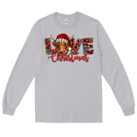 Moon Dust love christmas highland cow and turquoise gemstone Long Sleeve Tee - Jasminsmagicworld