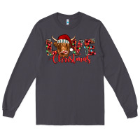 Smoke love christmas highland cow and turquoise gemstone Long Sleeve Tee - Jasminsmagicworld