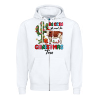 White rockin around the christmas tree Zipper Hoodie - MaliasSmallBusiness