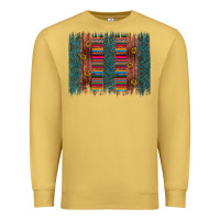 Antique Gold sunflower serape brush stroke Premium Sweatshirt - Artiststas