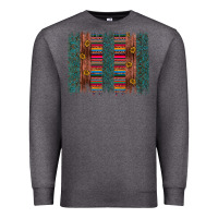 Charcoal Heather sunflower serape brush stroke Premium Sweatshirt - Artiststas