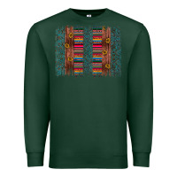 Sports Green sunflower serape brush stroke Premium Sweatshirt - Artiststas