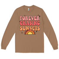 Toasted Coconut forever chasing sunsets Long Sleeve Tee - JahusDesignShop