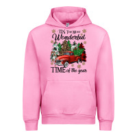 Fuchsia Pink its the most wonderful time of the year Urban Hoodie - CowGirlArtShop
