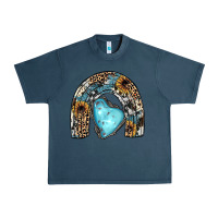Midnight Navy sunflower gemstone rainbow Urban Heavy Tee - JahusDesignShop