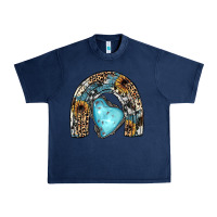 Navy sunflower gemstone rainbow Urban Heavy Tee - JahusDesignShop