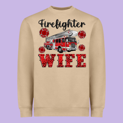 Firefighter Wife Heavyweight Sweatshirt Designed By Artiststas