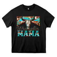 Black wranglin mama Heavy Core Tee - Zillion Design Studio