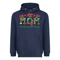 Navy mom the heart of the family Heavyweight Hoodie - Artiststas