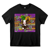 Black mardi gras cow Heavy Core Tee - Artiststas