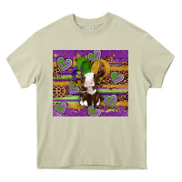 Mossy mardi gras cow Heavy Core Tee - Artiststas