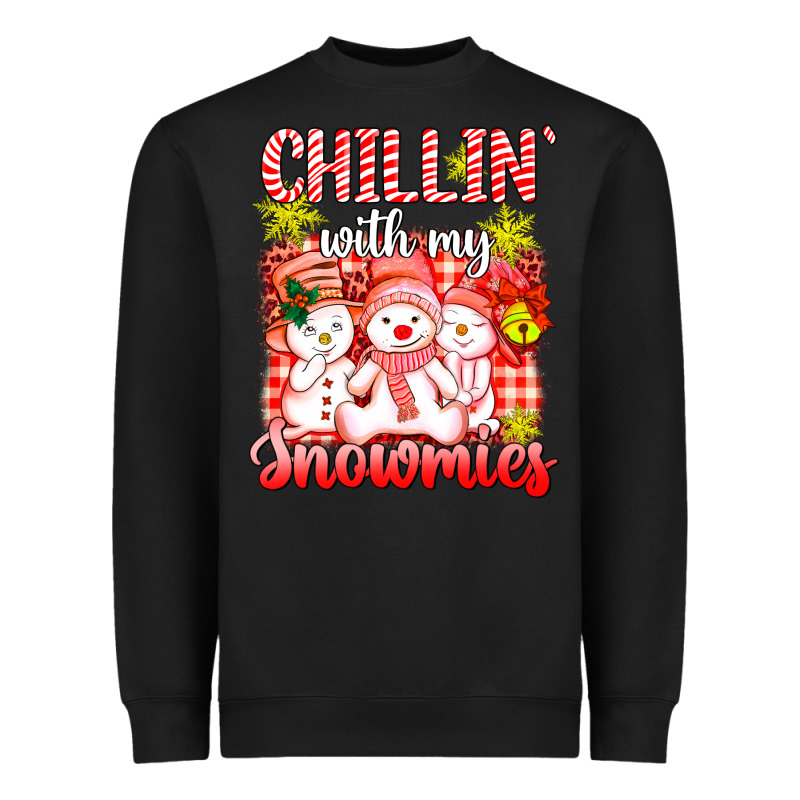 Chillin  With My Red Snowmies Heavyweight Sweatshirt by AdoDesignShop | Teevron