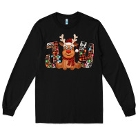 Black joy christmas reindeer Long Sleeve Tee - Jasminsmagicworld