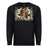 Black sunflower cowhide brush stroke Premium Sweatshirt - Artiststas