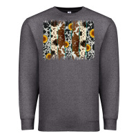 Charcoal Heather sunflower cowhide brush stroke Premium Sweatshirt - Artiststas
