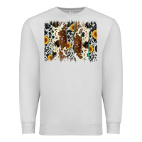 Dove Grey sunflower cowhide brush stroke Premium Sweatshirt - Artiststas