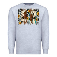 Heather Grey sunflower cowhide brush stroke Premium Sweatshirt - Artiststas