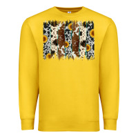 Lemon sunflower cowhide brush stroke Premium Sweatshirt - Artiststas