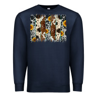 Navy sunflower cowhide brush stroke Premium Sweatshirt - Artiststas