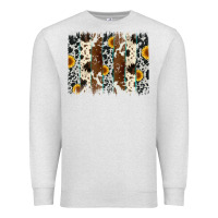 Oatmeal Heather sunflower cowhide brush stroke Premium Sweatshirt - Artiststas