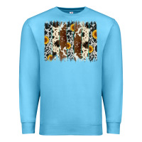Ocean Blue sunflower cowhide brush stroke Premium Sweatshirt - Artiststas
